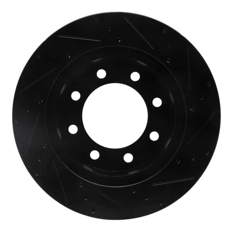 R1 Concepts — R1 03-08 Dodge Ram 2500 Front Left Drilled & Slotted Black Brake Rotor
R1 Brake Rotor Drill - view 5