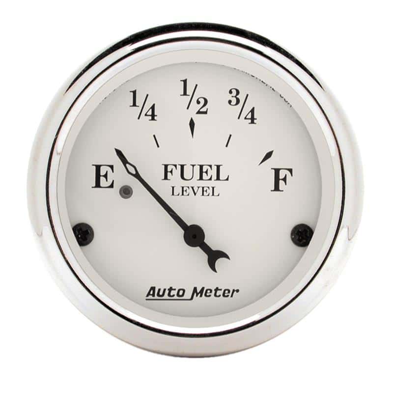 AutoMeter — AutoMeter Gauge Fuel Level 2-1/16in. 240 Ohm(e) to 33 Ohm(f) Elec Old Tyme White
2" FUEL LEVEL, 240 E - view 1