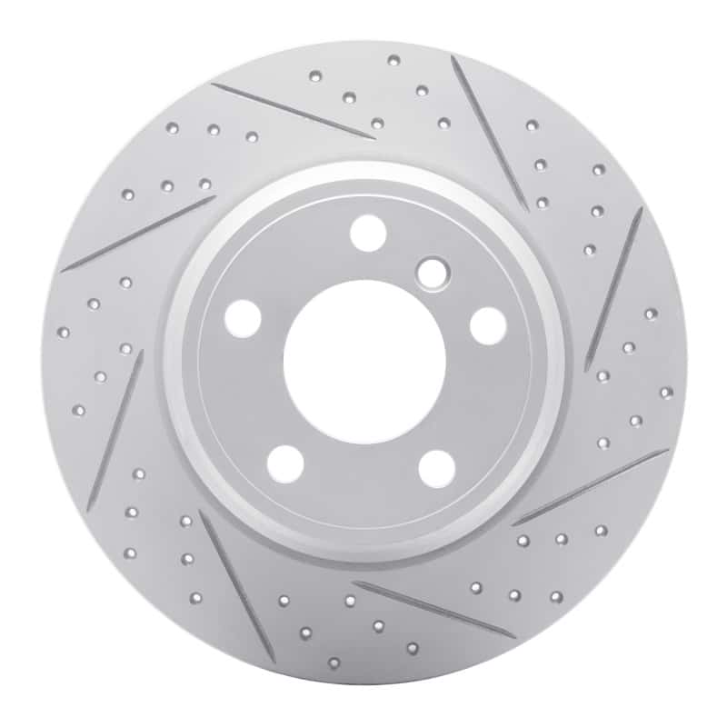R1 Concepts — R1 00-06 BMW X5 Rear Right Drilled & Slotted Geo-Carbon Rotor - view 1