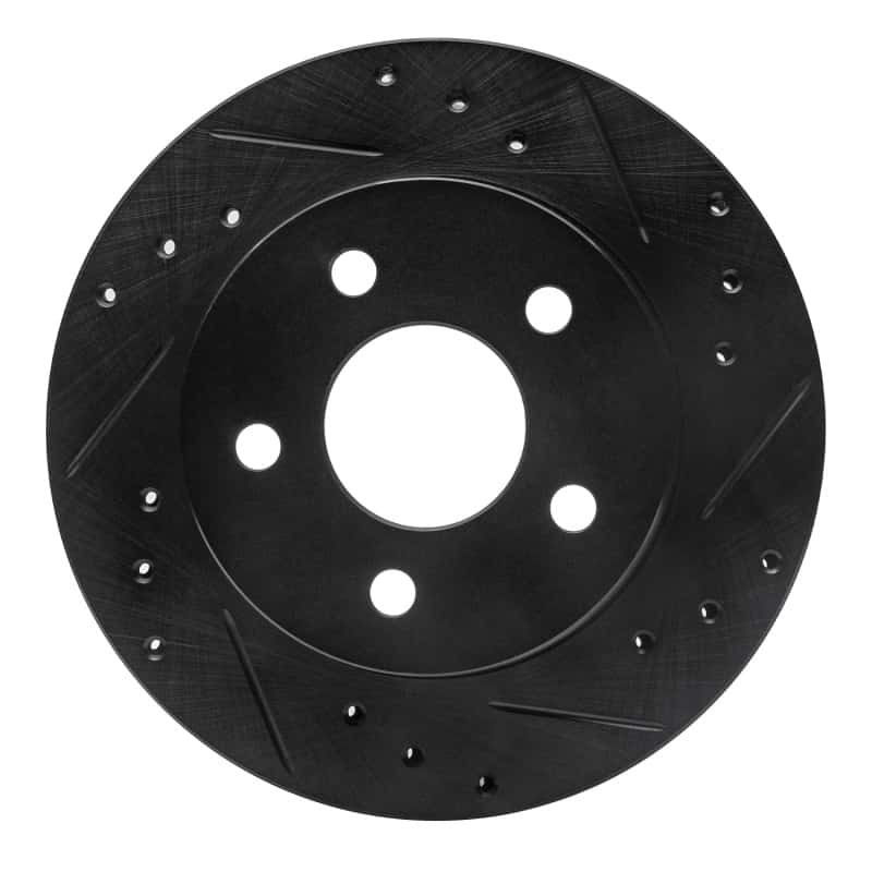 R1 Concepts — R1 93-98 Ford Thunderbird Rear Right Drilled & Slotted Black Brake Rotor
R1 Brake Rotor Drill - view 1
