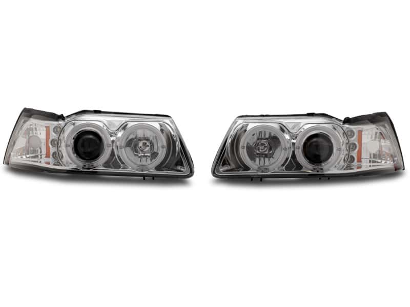 Raxiom — Raxiom 99-04 Ford Mustang Dual LED Halo Projector Headlights- Chrome Housing (Clear Lens)
Headlights - view 5