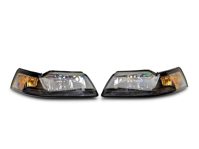 Raxiom — Raxiom 99-04 Mustang Axial Series OEM Style Replacement Headlights- Black Housing (Clear Lens)
Headlights - view 2