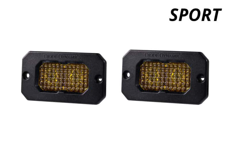 Diode Dynamics — Diode Dynamics Stage Series 2 In LED Pod Sport - Yellow Flood Flush ABL (Pair) - view 2