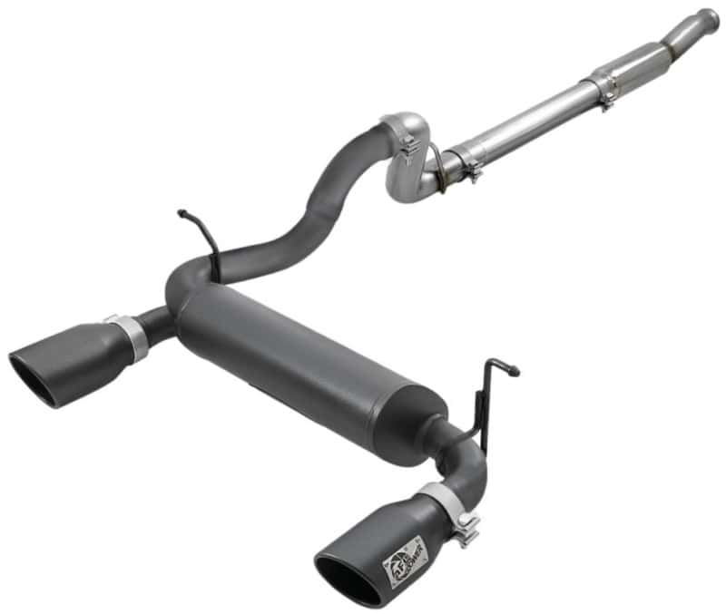 aFe — aFe Rebel Series 409 Stainless Steel Cat-Back Exhaust 18-21 Jeep Wrangler JL 2.0L (t) - Black Tip
Cat-Back Exhaust - view 2
