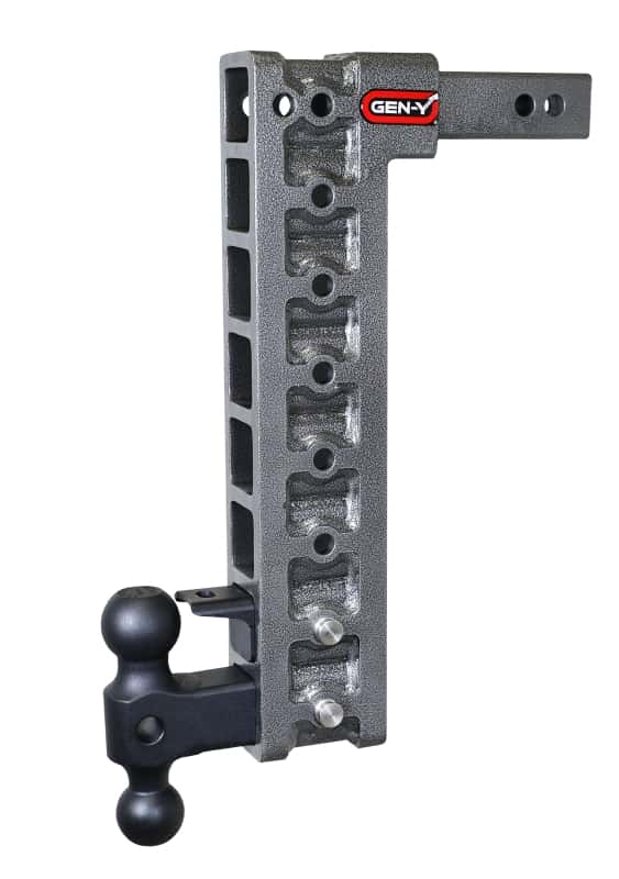 GEN-Y Hitch — Gen-Y Mega Duty 2in Shank 17.5in Drop 10K Hitch w/Dual-Ball/Pintle Lock/Stabilizer Kit
Drop Hitch - view 3