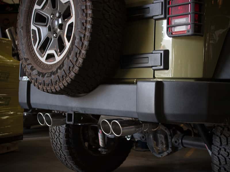 aFe — aFe Vulcan Series 2.5in 304SS Cat-Back Exhaust 07-18 Jeep Wrangler (JK) V6-3.6/3.8L w/ Polished Tips
Cat-Back Exhaust - view 3