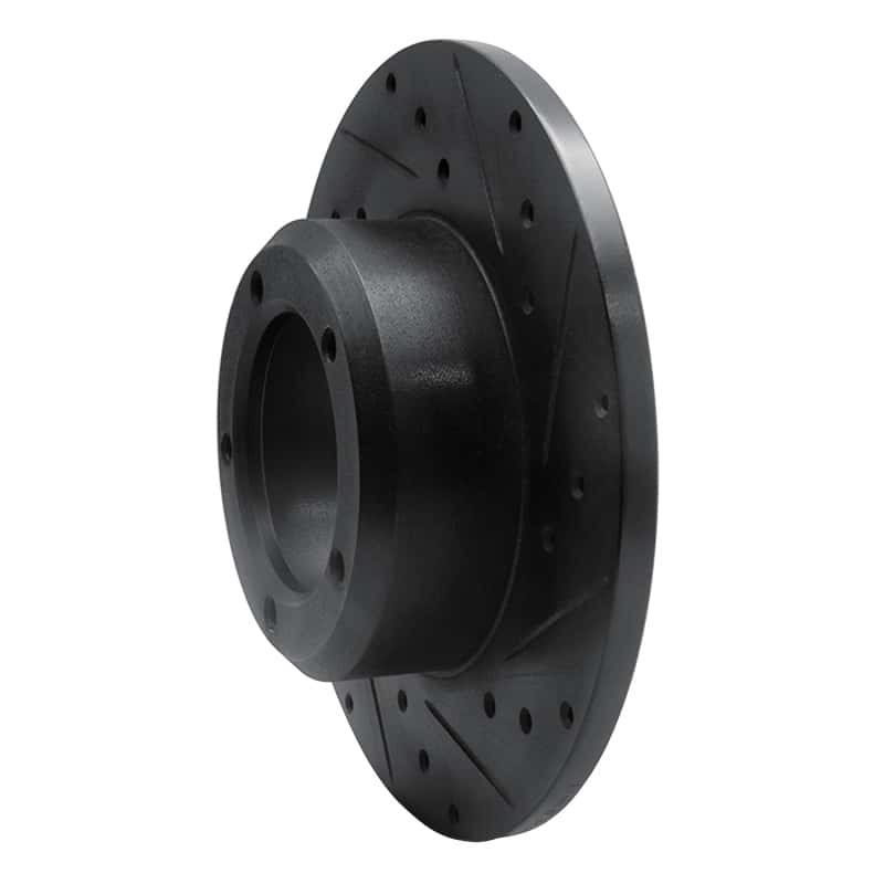 R1 Concepts — R1 74-99 Land Rover Defender 110 Front Right Drilled & Slotted Black Brake Rotor
R1 Brake Rotor Drill - view 2