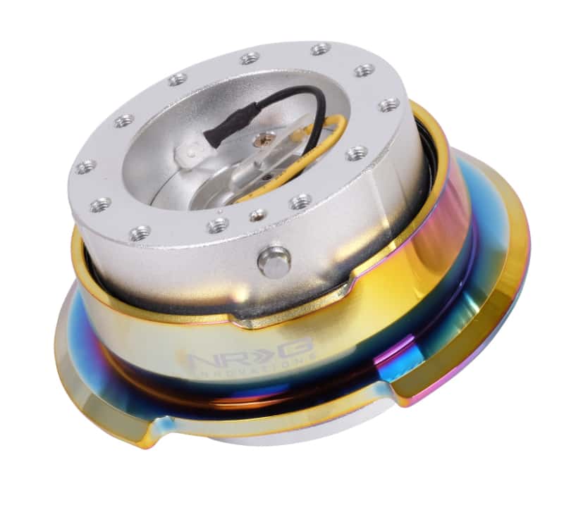 NRG — NRG Quick Release Gen 2.8 - Silver Black Body / Neochrome Ring - view 1