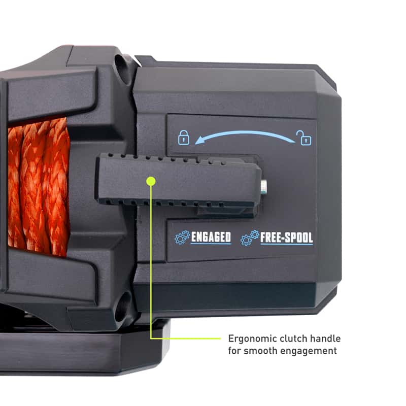 Borne Off-Road — Borne Off-Road 10K Winch - Orange Synthetic Rope - view 3