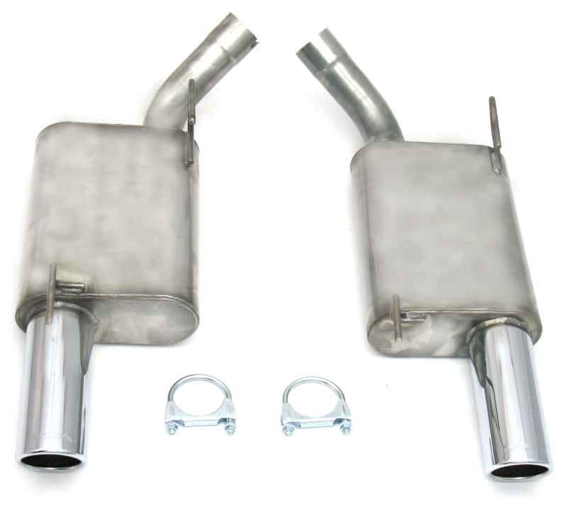 JBA — JBA 07-10 Ford Mustang GT/GT500 4.6L/5.4L 409SS Dual 3.5in Rear Exit Axle Back Exhaust
Exhaust System - view 1