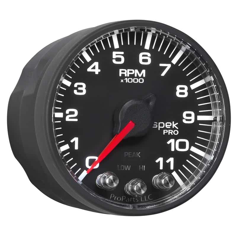 AutoMeter — Autometer Spek-Pro Gauge Tach 2 1/16in 11K Rpm W/ Shift Light & Peak Mem - Blk/Blk
GA 2" 11KRPM BFB SPK - view 6