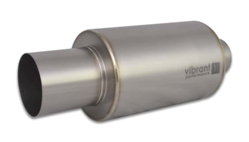 Vibrant — Vibrant Titanium Muffler w/Straight Cut Natural Tip 3in. Inlet / 3in. Outlet
3"InOutTiMuffwNatTip - view 2