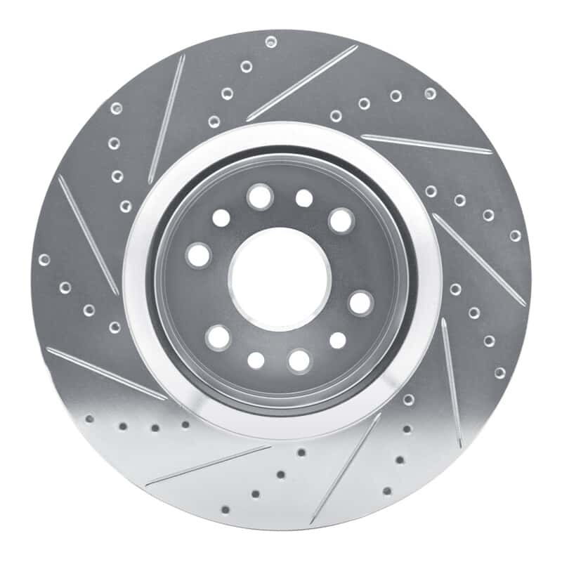 R1 Concepts — R1 21-25 Jeep Grand Wagoneer Front Right Drilled & Slotted Silver Brake Rotor - view 5
