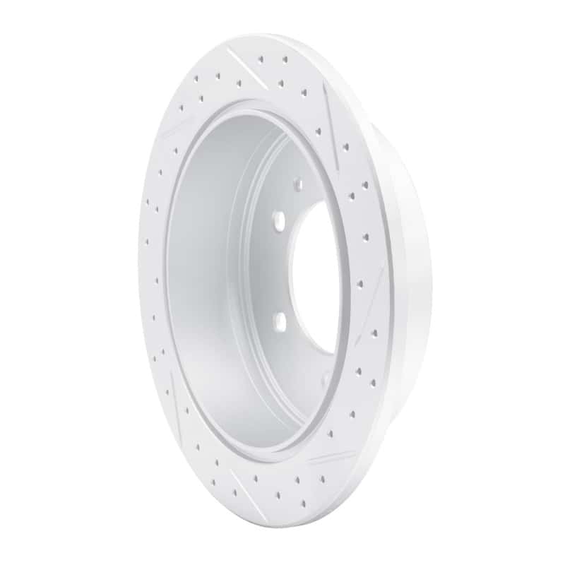 R1 Concepts — R1 06-10 Hummer H3T Rear Left Drilled & Slotted Geo-Carbon Rotor - view 4