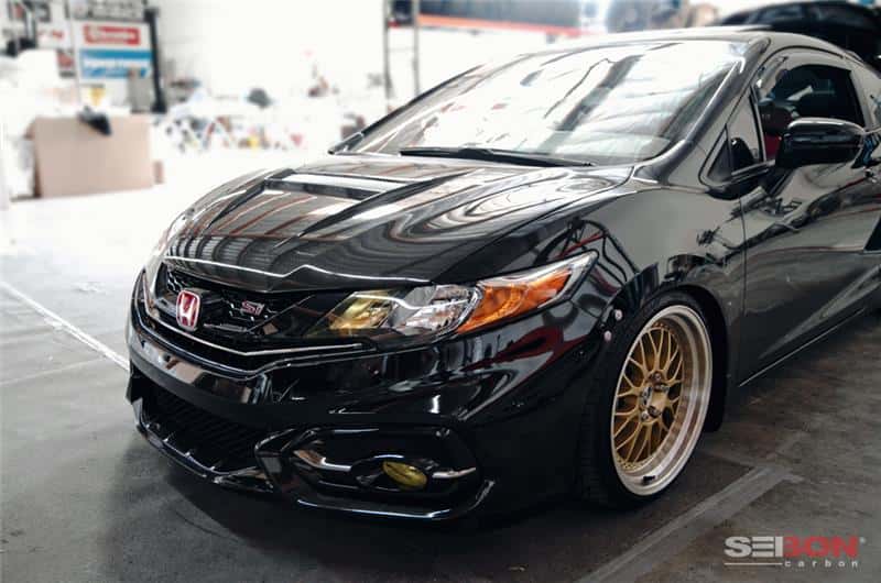 Seibon — Seibon 14-15 Honda Civic 2dr VSII-Style Carbon Fiber Hood - view 13