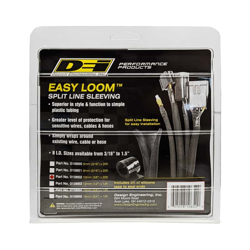 DEI — DEI Split Wire Sleeve Easy Loom 10mm-3/8in x 20 Black
Wire Sleeve - view 7