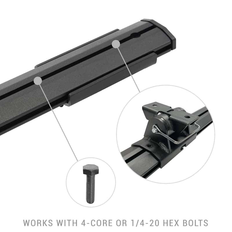 Go Rhino — Go Rhino Universal XRS 37 3/4 Cross Rail Accessory Set - Tex. Black
Side Rail Kit 37 3/4 - view 5