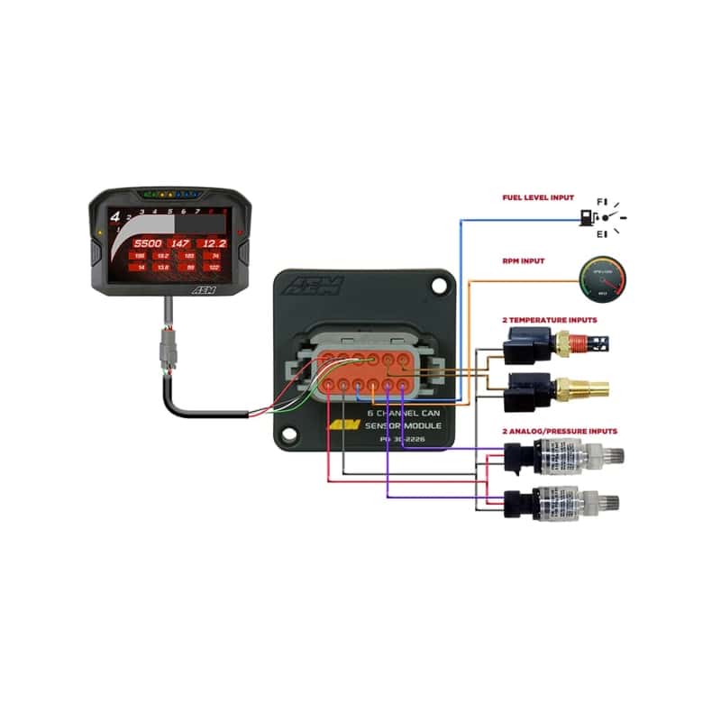 AEM — AEM 6 Channel CAN Sensor Module
6 Channel CAN Module
6 ChannelCAN Module - view 4