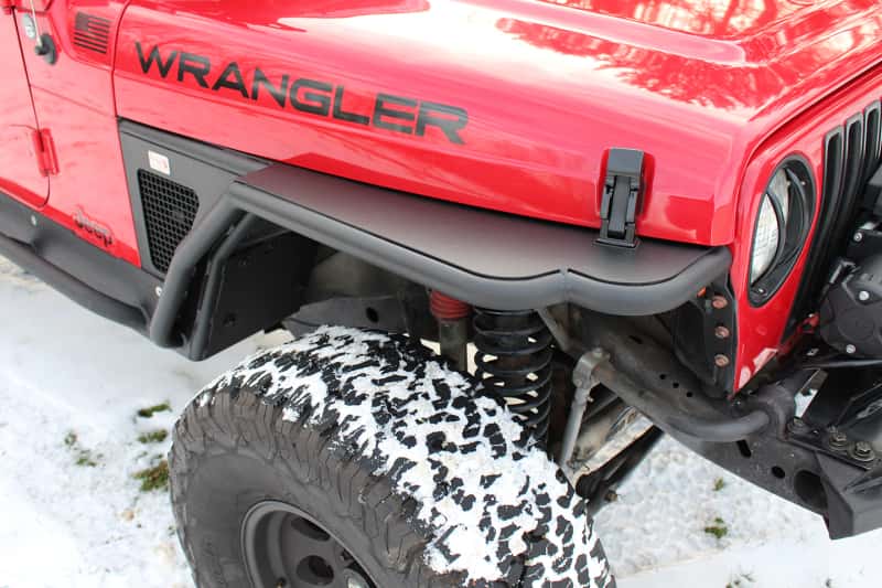 Fishbone Offroad — Fishbone Offroad 97-06 Jeep Wrangler TJ Steel Tube Fenders Front 3In Flare - Blk Textured Powdercoat - view 16