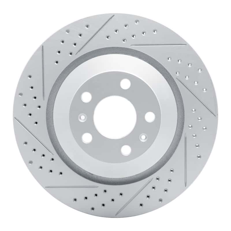 R1 Concepts — R1 04-18 Audi A8 Rear Left Drilled & Slotted Geo-Carbon Rotor - view 1