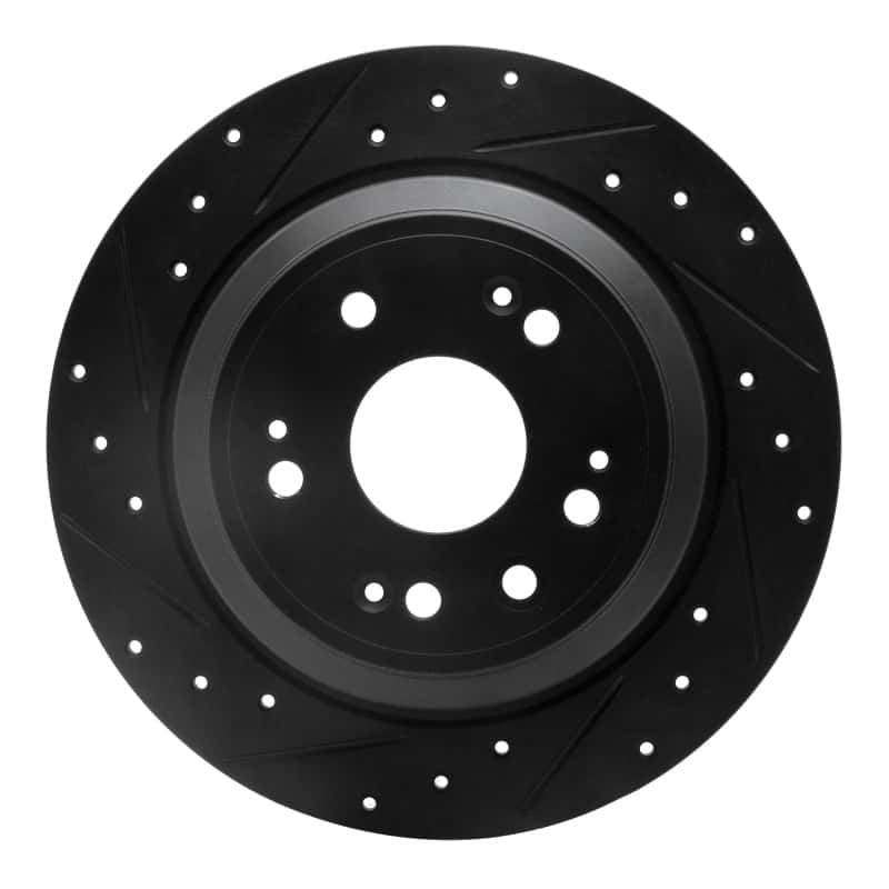 R1 Concepts — R1 10-15 Honda Crosstour Rear Left Drilled & Slotted Black Brake Rotor
R1 Brake Rotor Drill - view 1