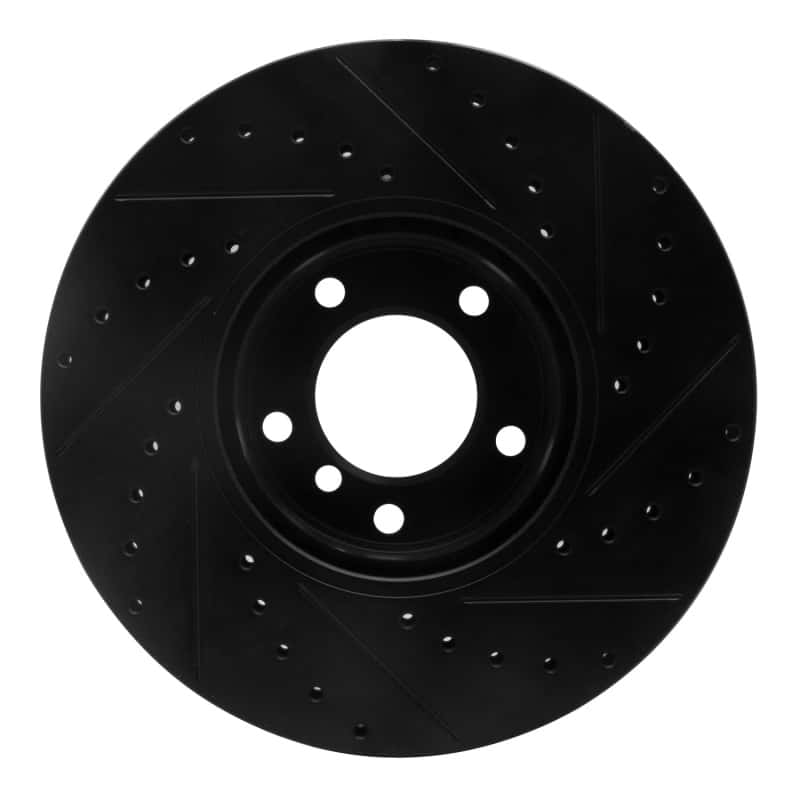 R1 Concepts — R1 00-03 BMW 540I Front Left Drilled & Slotted Black Brake Rotor
R1 Brake Rotor Drill - view 5