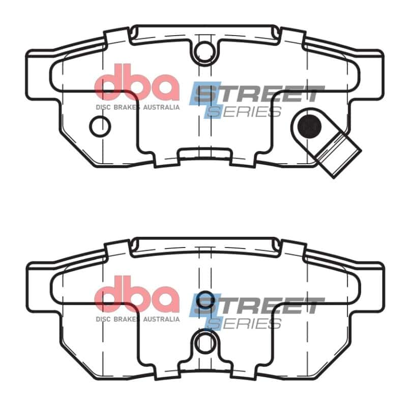 DBA — DBA 92-00 Honda Civic Si Street Series Rear Brake Pads
Brake Pad - view 2