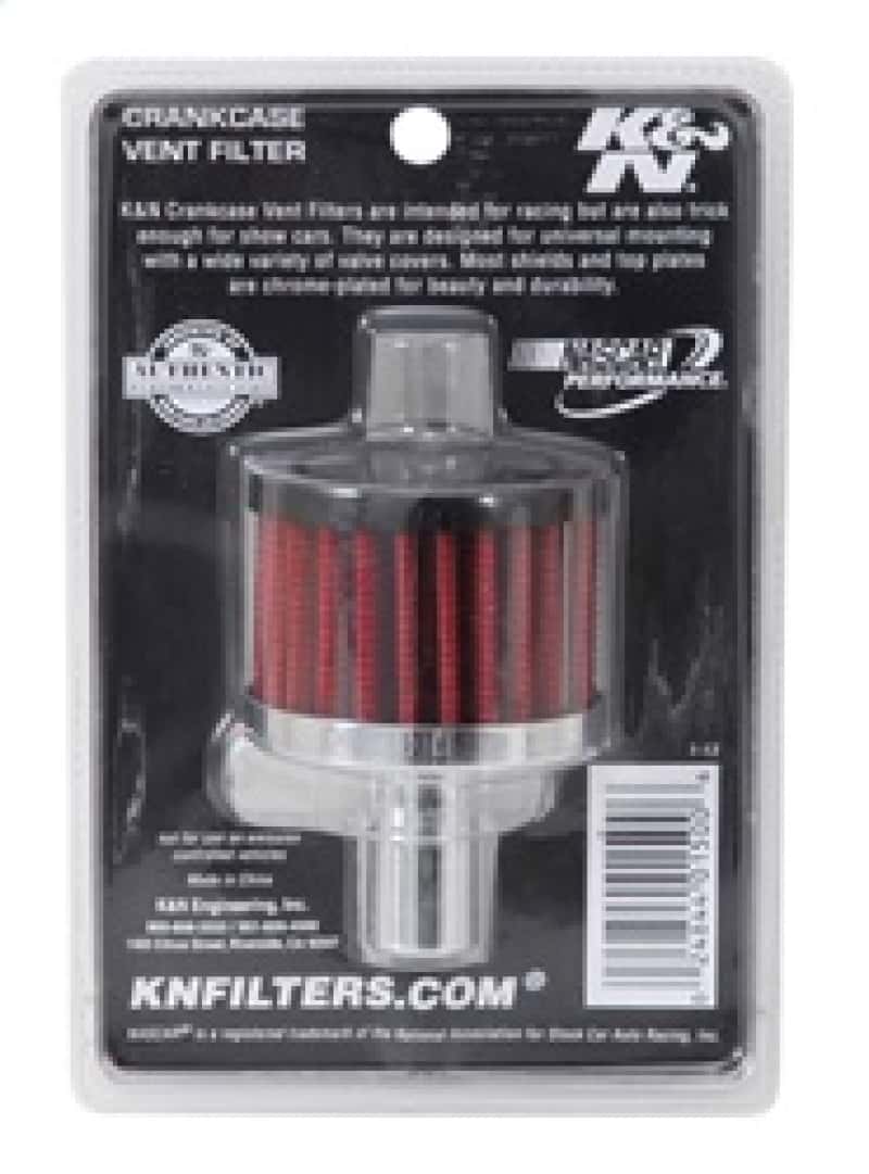 K&N Engineering — K&N Steel Base Crankcase Vent Filter .625in Vent OD x 2in OD x 1.5in Height
Vent Air Filter/Brea
Vent Air Filter - view 10