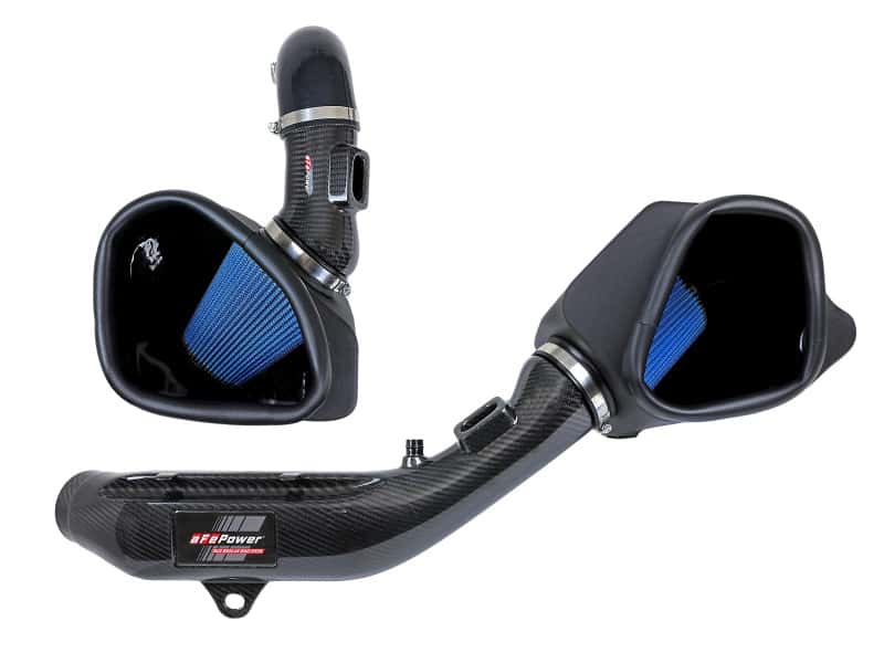 aFe — aFe Track Series Stg 2 Carbon Fiber Intake w/Pro 5R Media 15-20 BMW M3/M4(F80/82/83) L6-3.0L(tt) S55
Track Series Intake - view 5