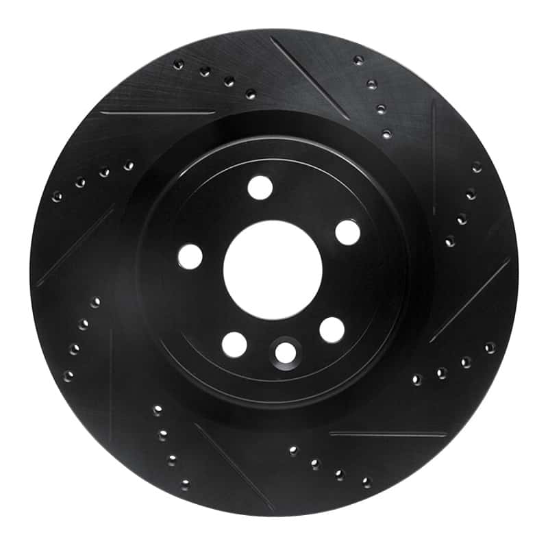 R1 Concepts — R1 2017-2020 Jaguar I-Pace Rear Right Drilled & Slotted Black Brake Rotor
R1 Brake Rotor Drill - view 1