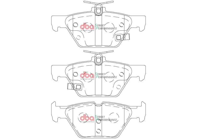 DBA — DBA 2018 Subaru Impreza 1.6L/2.0L / 15-21 Subaru Levorg VM 1.6L Turbo SP Performance Rear Brake Pads
Brake Pad - view 1