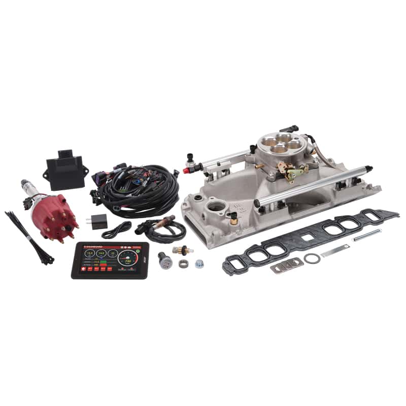 Edelbrock — Edelbrock Pro Flo 4 EFI System Seq Port BBC Oval Port 850 Max HP 60lb/hr Satin Finish
FUEL INJECTION - view 3