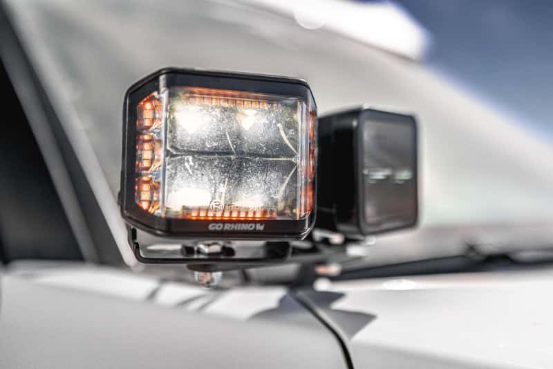 Go Rhino — Go Rhino 22-23 Toyota Sequoia / 23-24 Toyota Tundra XE Hood Hinge Cube Light Mount
Hood Light Mounts - view 12