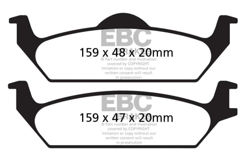 EBC — EBC 03-04 Dodge Dakota 2WD 3.9 Greenstuff Rear Brake Pads
Disc Brake Pad - view 1