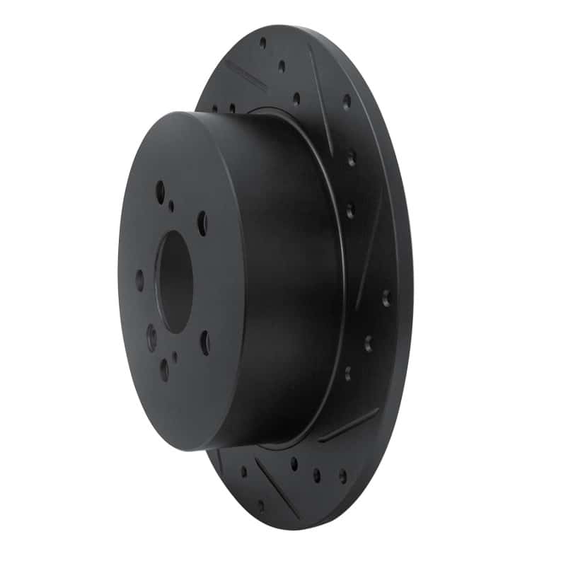R1 Concepts — R1 08-13 Toyota Highlander Rear Right Drilled & Slotted Black Brake Rotor
R1 Brake Rotor Drill - view 2