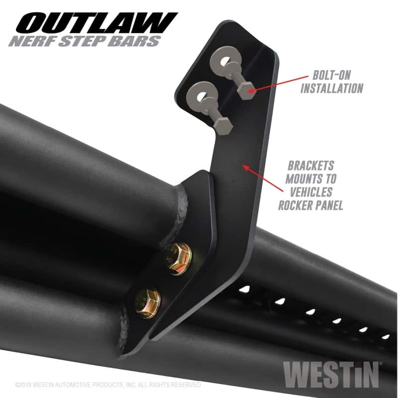 Westin — Westin 09-18 Dodge RAM 1500 Crew Cab Outlaw Nerf Step Bars
Nerf/Step Bar - view 7