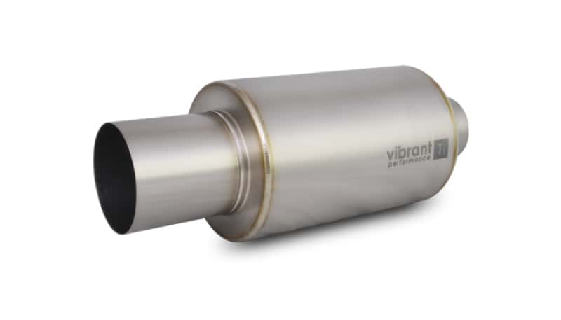 Vibrant — Vibrant Titanium Muffler w/Straight Cut Natural Tip 3in. Inlet / 3in. Outlet
3"InOutTiMuffwNatTip - view 3