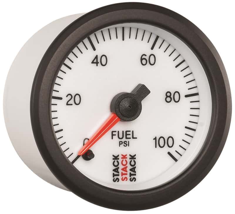 AutoMeter — Autometer Stack 52mm 0-100 PSI 1/8in NPTF Male Pro Stepper Motor Fuel Pressure Gauge - White
Ga FP Stpr W 100psi - view 5