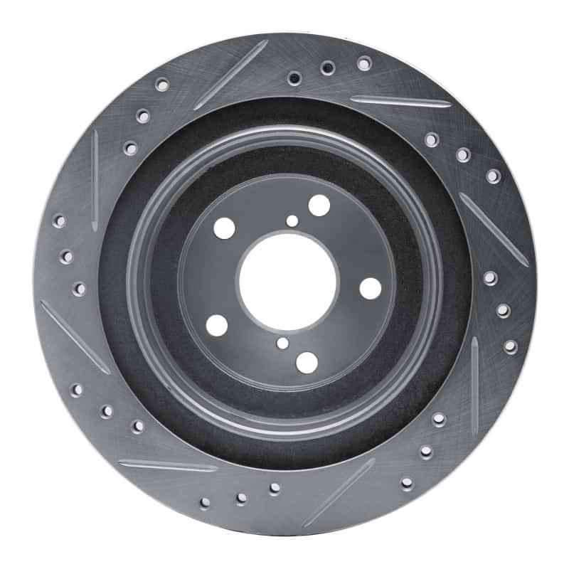 R1 Concepts — R1 05-09 Subaru Impreza Rear Right Drilled & Slotted Silver Brake Rotor
R1 Brake Rotor Drill - view 5