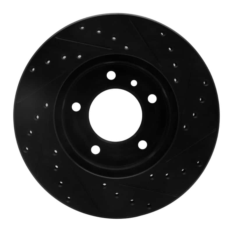 R1 Concepts — R1 90-97 Jaguar XJ6 Front Left Drilled & Slotted Black Brake Rotor
R1 Brake Rotor Drill - view 5