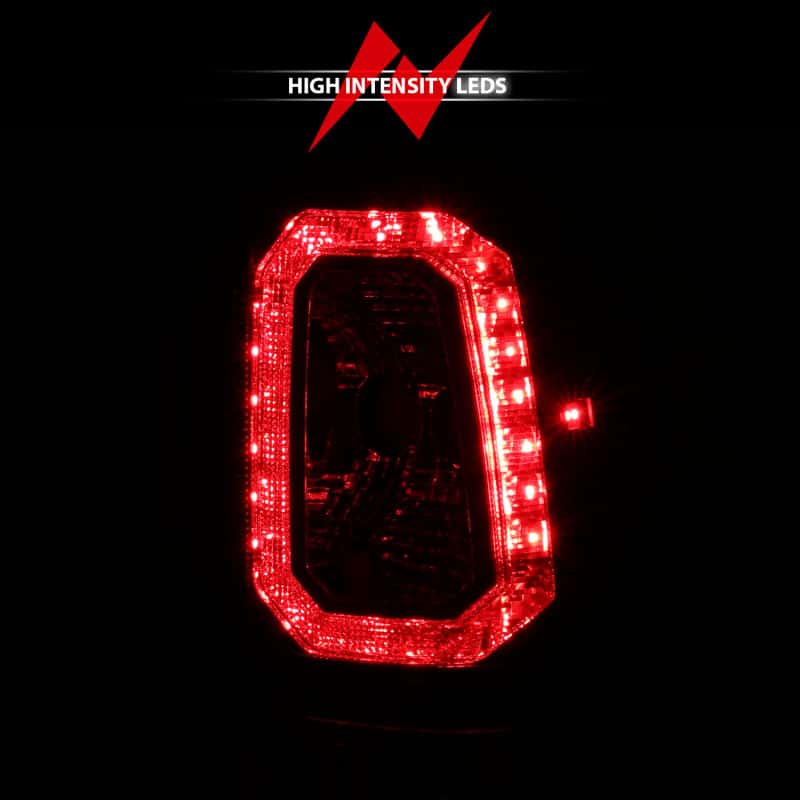 ANZO — ANZO 1999-2002 Chevy Silverado 1500 LED Taillights Plank Style Chrome With Red/Clear Lens - view 12