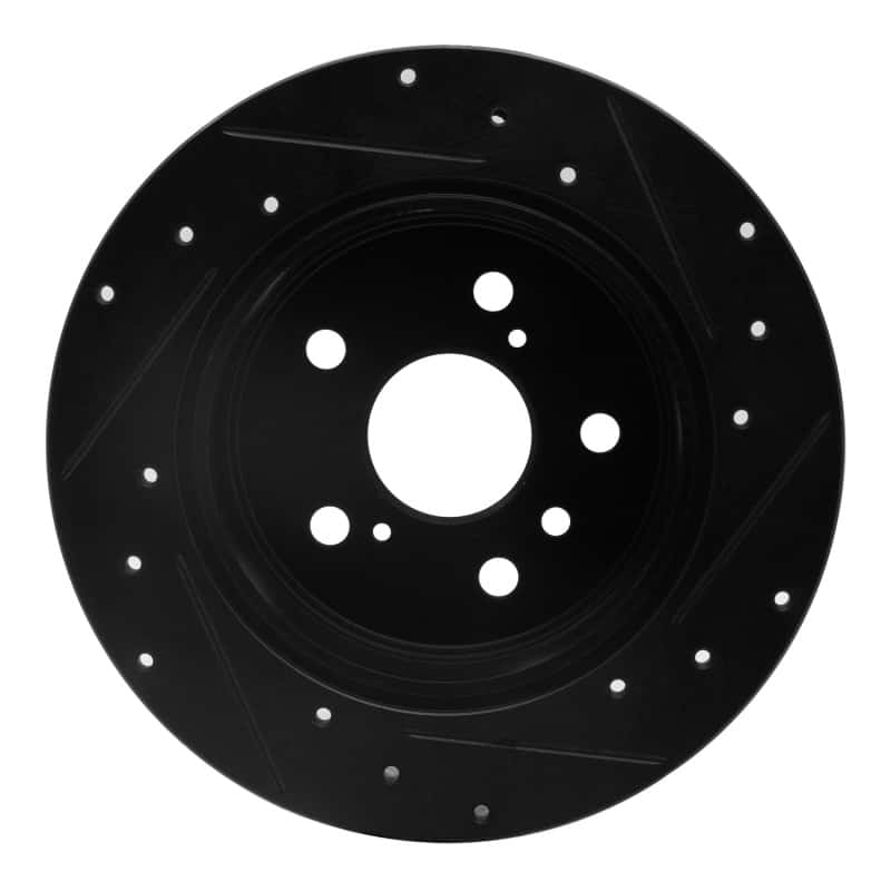 R1 Concepts — R1 92-03 Lexus ES300 Rear Left Drilled & Slotted Black Brake Rotor
R1 Brake Rotor Drill - view 5