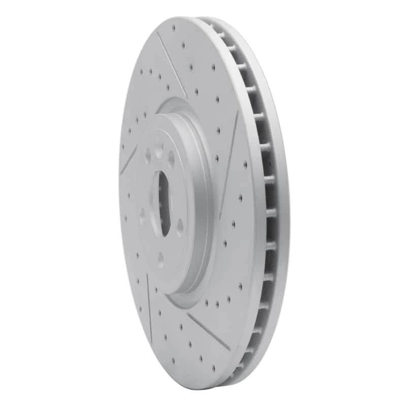 R1 Concepts — R1 17-20 Jaguar Xe Front Right Drilled & Slotted Geo-Carbon Rotor - view 2