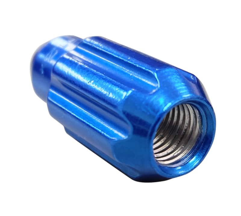 NRG — NRG 500 Series M12 X 1.5 Bullet Shape Steel Lug Nut Set - 21 Pc w/Lock Key - Blue - view 4