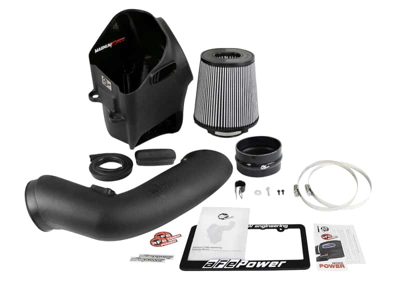 aFe — aFe Magnum FORCE Stage-2 Pro DRY S Cold Air Intake System 17-18 Ford Diesel Trucks V8-6.7L (td)
Magnum FORCE Intake - view 3