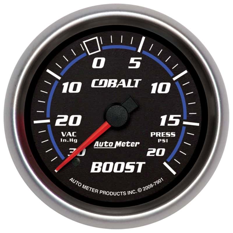 AutoMeter — AutoMeter Gauge Vac/Boost 2-5/8in. 30Inhg-20PSI Mechanical Cobalt
GA 2.6" BST 20PSI CB - view 1