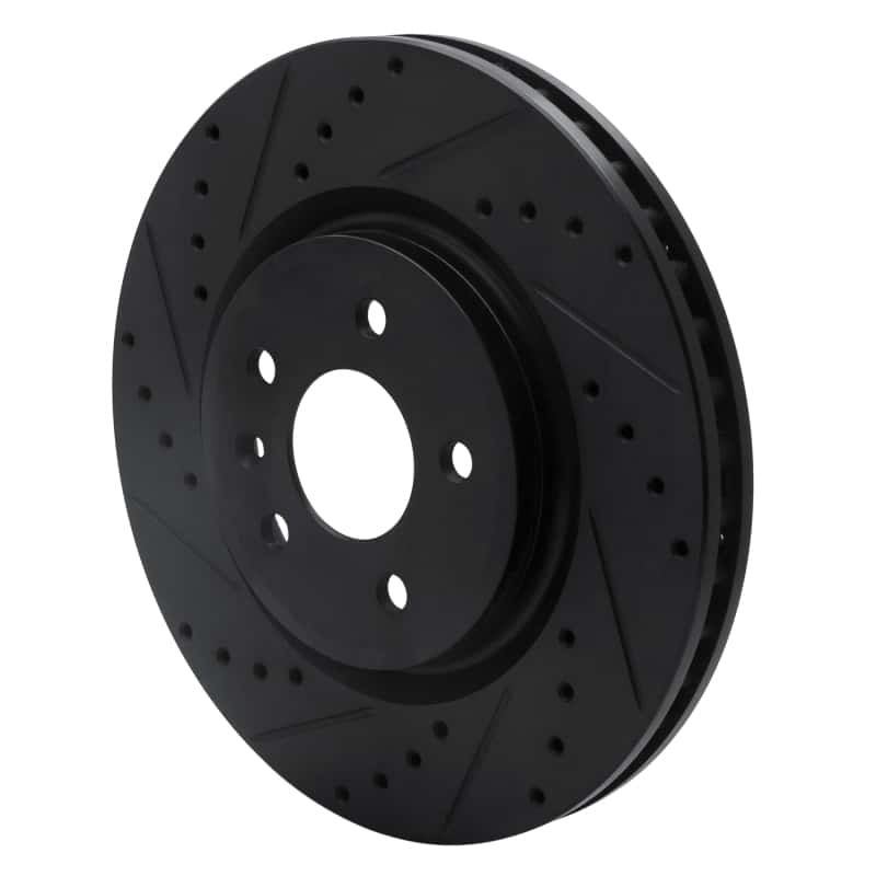 R1 Concepts — R1 09-10 Ford Taurus SHO Front Left Drilled & Slotted Black Brake Rotor
R1 Brake Rotor Drill - view 2