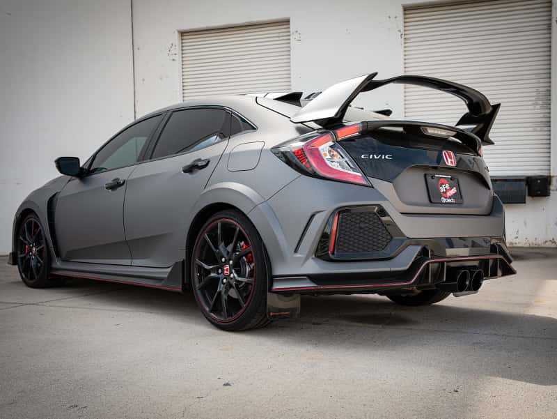 aFe — aFe Takeda 2.5in 304SS Axle-Back Exhaust System 17-19 Honda Civic Type R L4-2.0L (t) - Black Tip
Axle-Back Exhaust - view 3