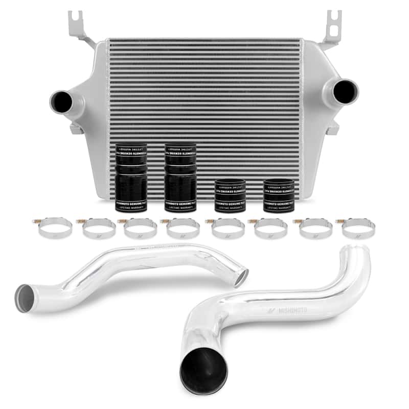 Mishimoto — Mishimoto 99-03 Ford 7.3L Powerstroke PSD Silver Intercooler Kit w/ Polished Pipes - view 1