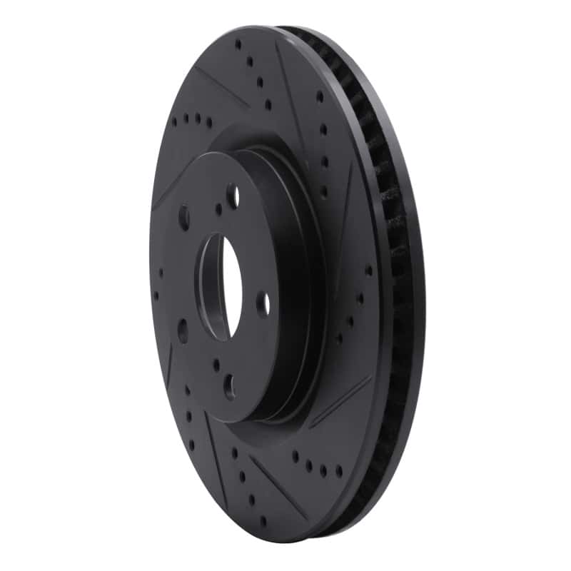 R1 Concepts — R1 10-13 Hyundai Santa Fe Front Right Drilled & Slotted Black Brake Rotor
R1 Brake Rotor Drill - view 2